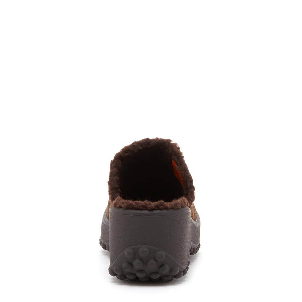 Rocket Dog Fran women's brown nubuck clog, cozy slip-on