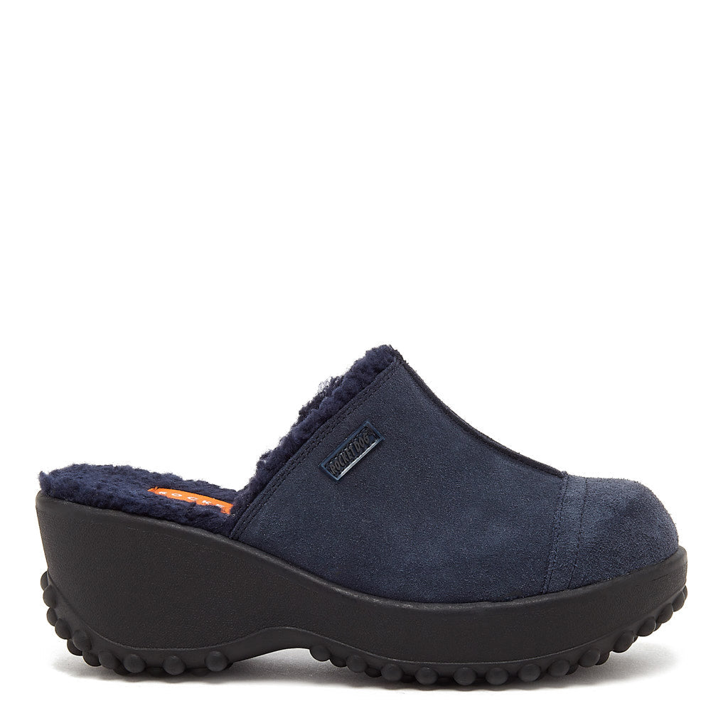 Rocket Dog Fran navy suede clog, women's cozy shoe
