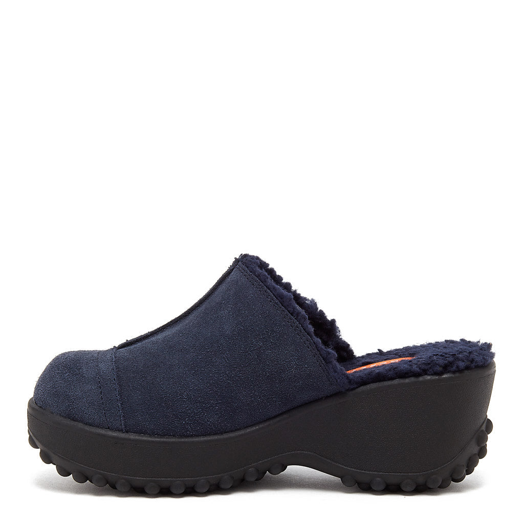 Women's cozy navy suede clog, easy everyday wear – Rocket Dog Fran