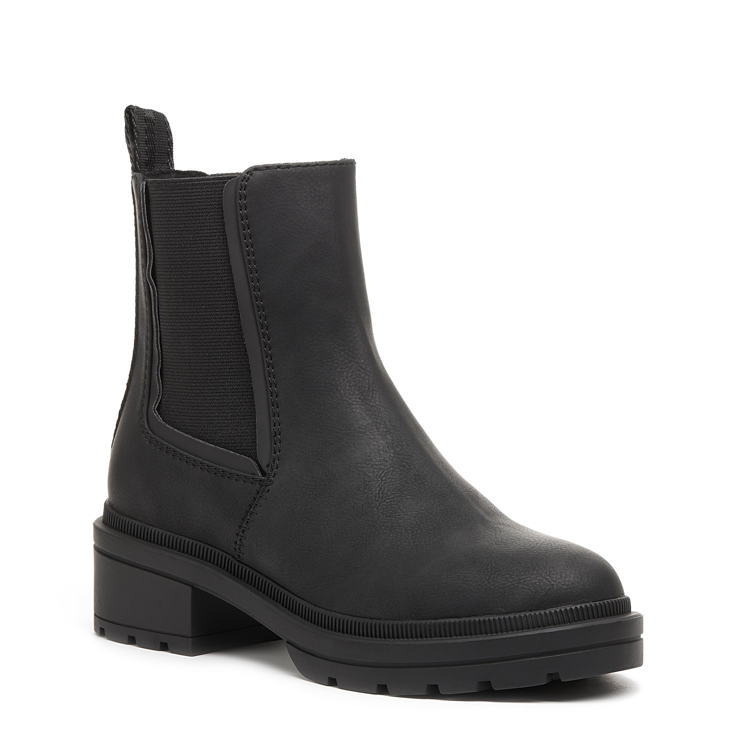 Black chelsea boot with cushioned footbed, women's everyday style – Rocket Dog Iggie