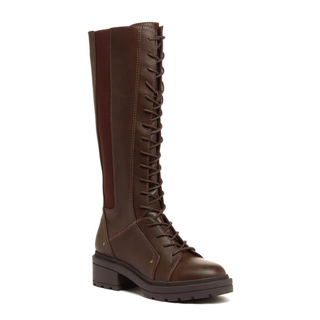 Issa Brown Lace Up Tall Boot – Rocket Dog®