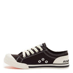 Women's playful black canvas sneaker, easy everyday wear – Rocket Dog Jazzin