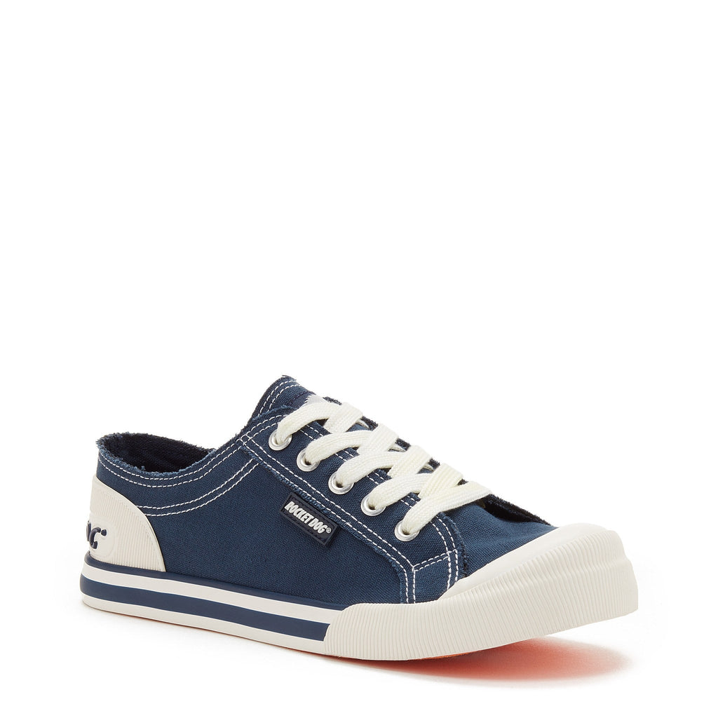 Women's navy canvas sneaker, playful and comfortable – Rocket Dog Jazzin