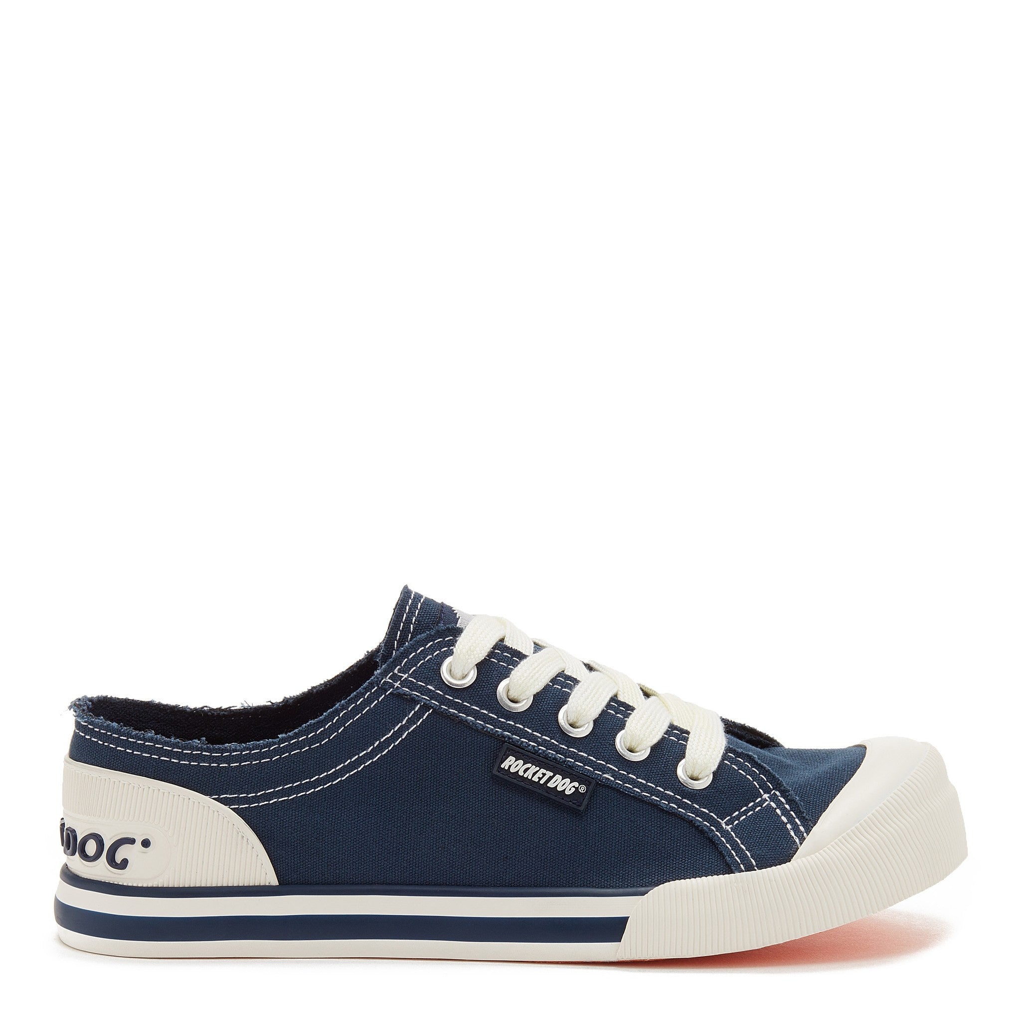 Rocket Dog Jazzin navy canvas sneaker, women's playful shoe