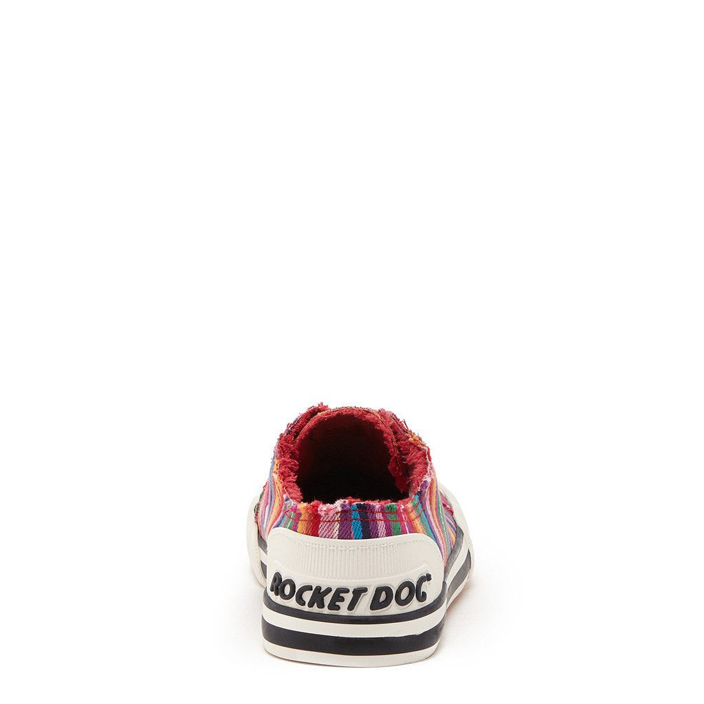 Rocket Dog Jazzin women's rainbow sneaker, playful slip-on