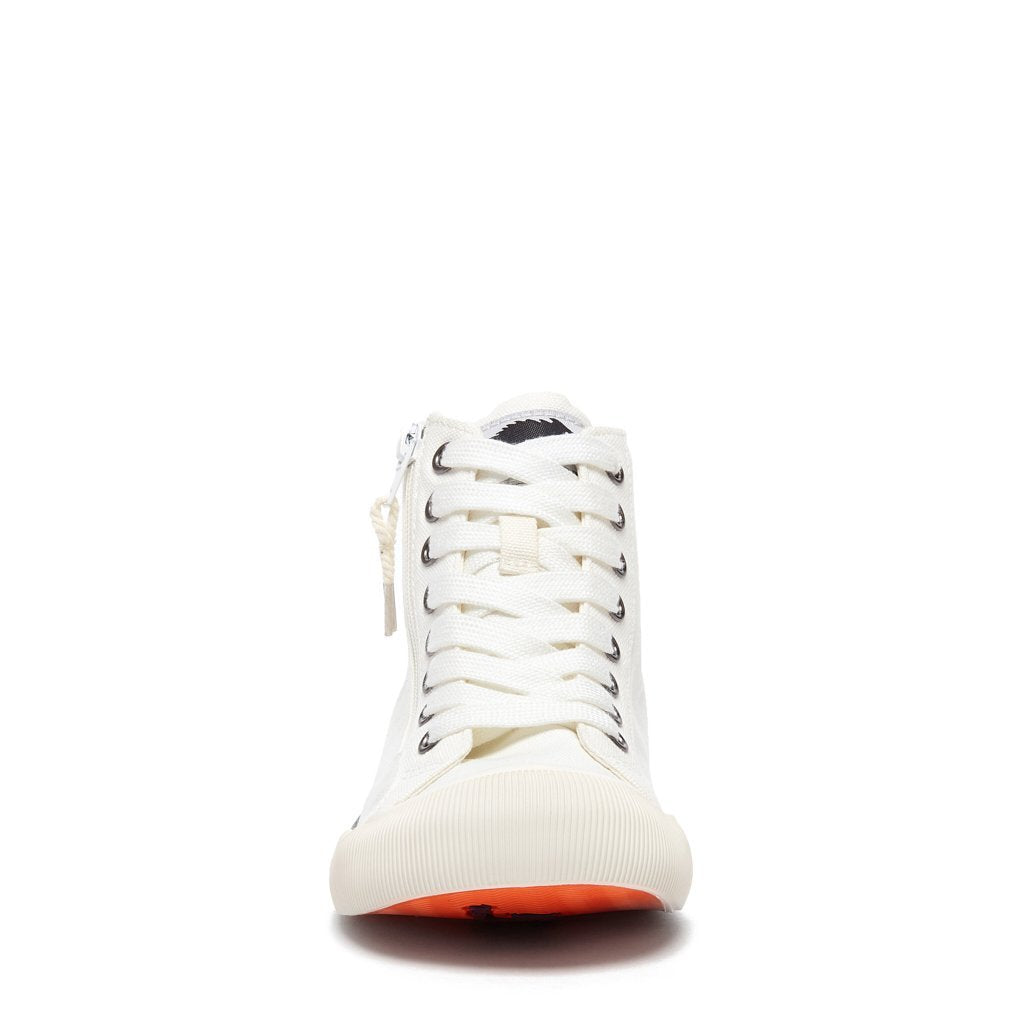 Jazzin White Canvas High-Top Sneaker