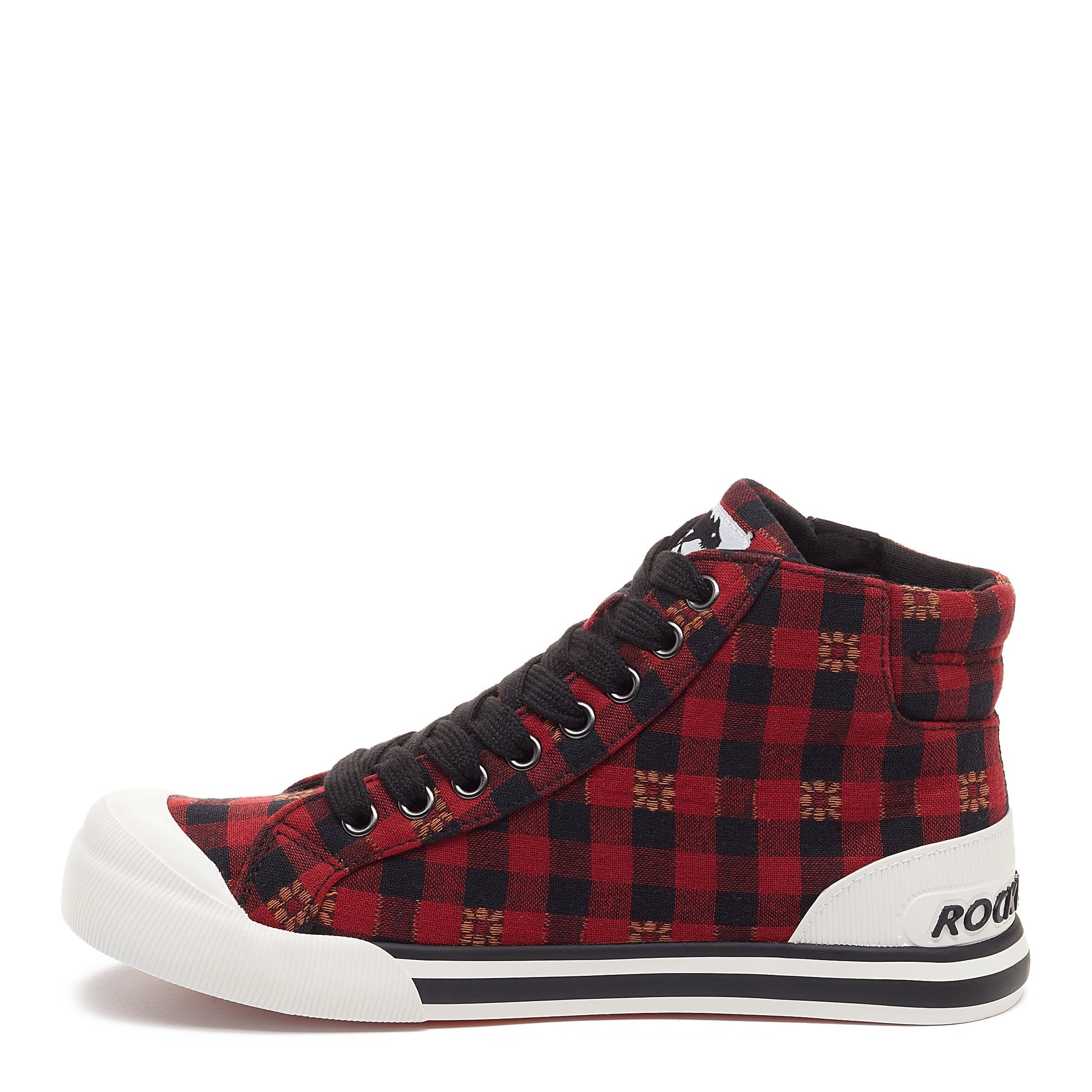 Rocket Dog® Jazzin Red Plaid Floral High Top Sneaker