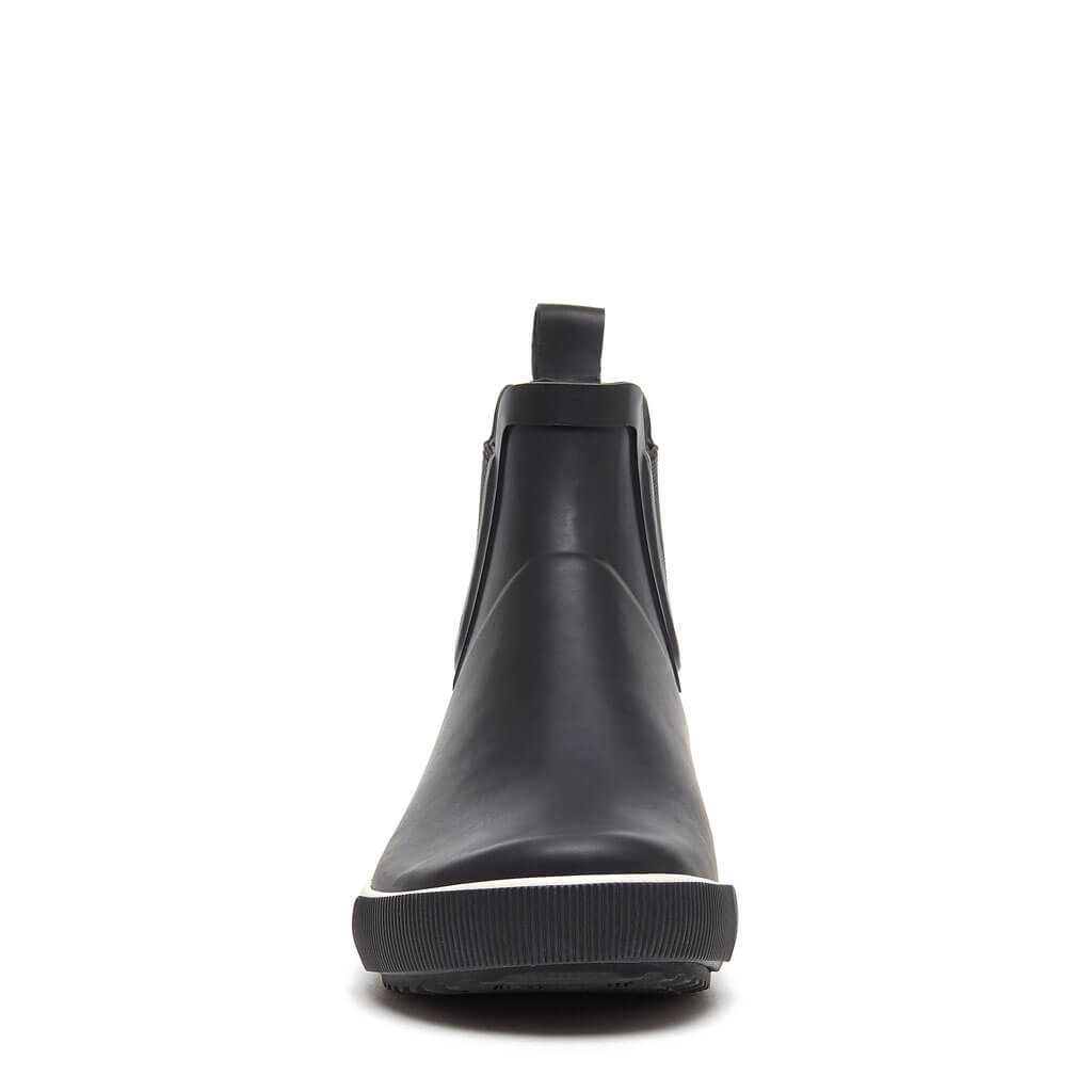 Rainbow Black Rain Bootie | Comfort detail | Women's rain boot | Rocket Dog