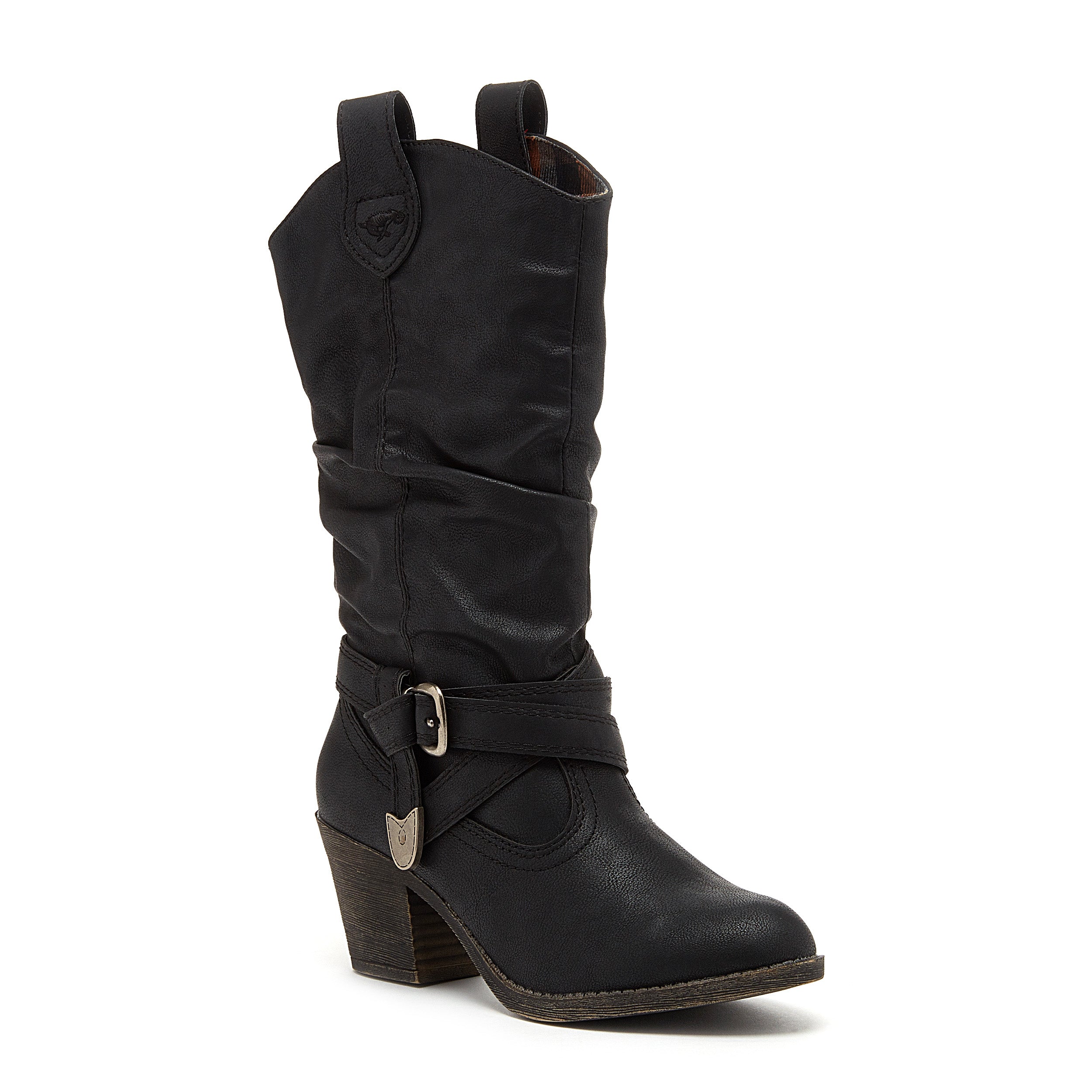 Black western boot with cushioned footbed, women's everyday style – Rocket Dog Sidestep