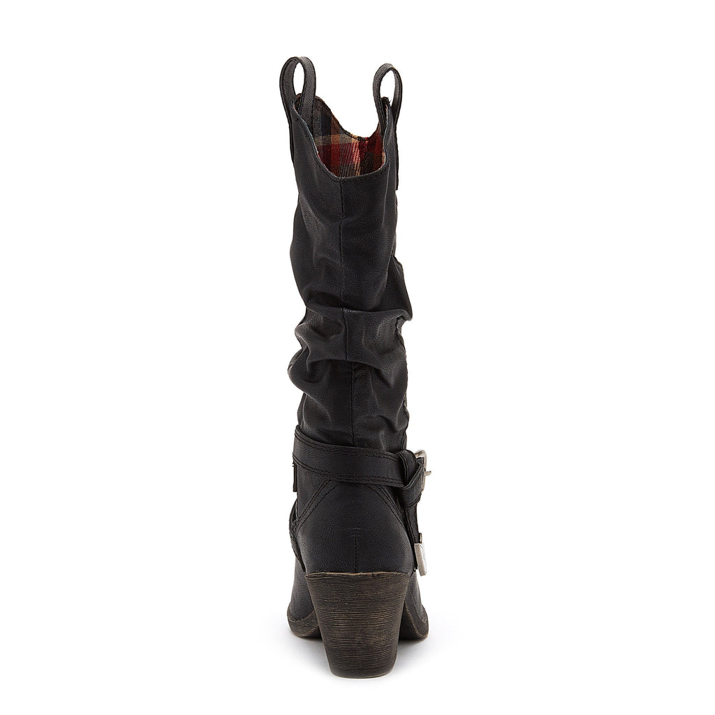 Rocket Dog Sidestep women's black western boot, everyday slip-on