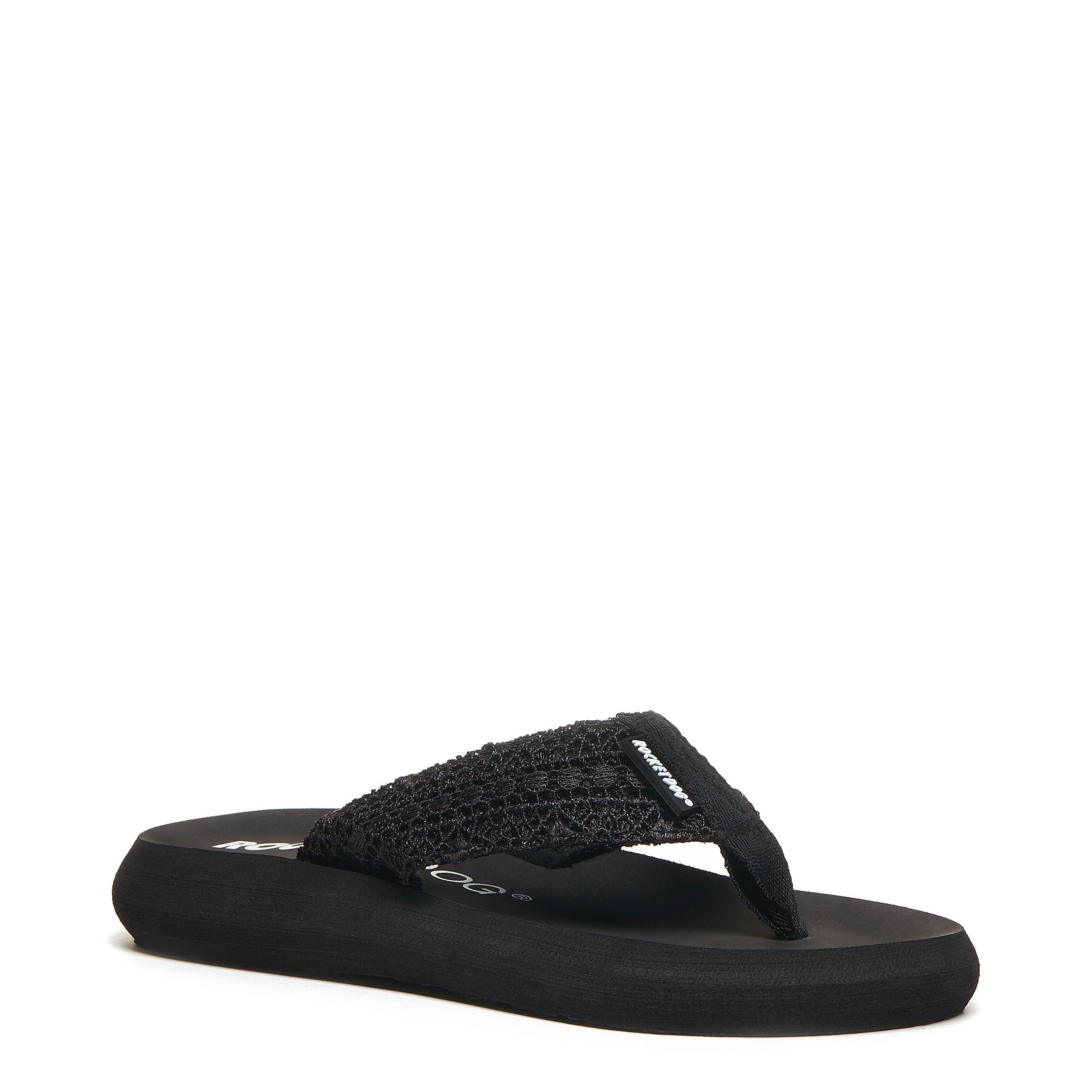 Sunset Black Crochet Flip Flop | Eva women's flip flop