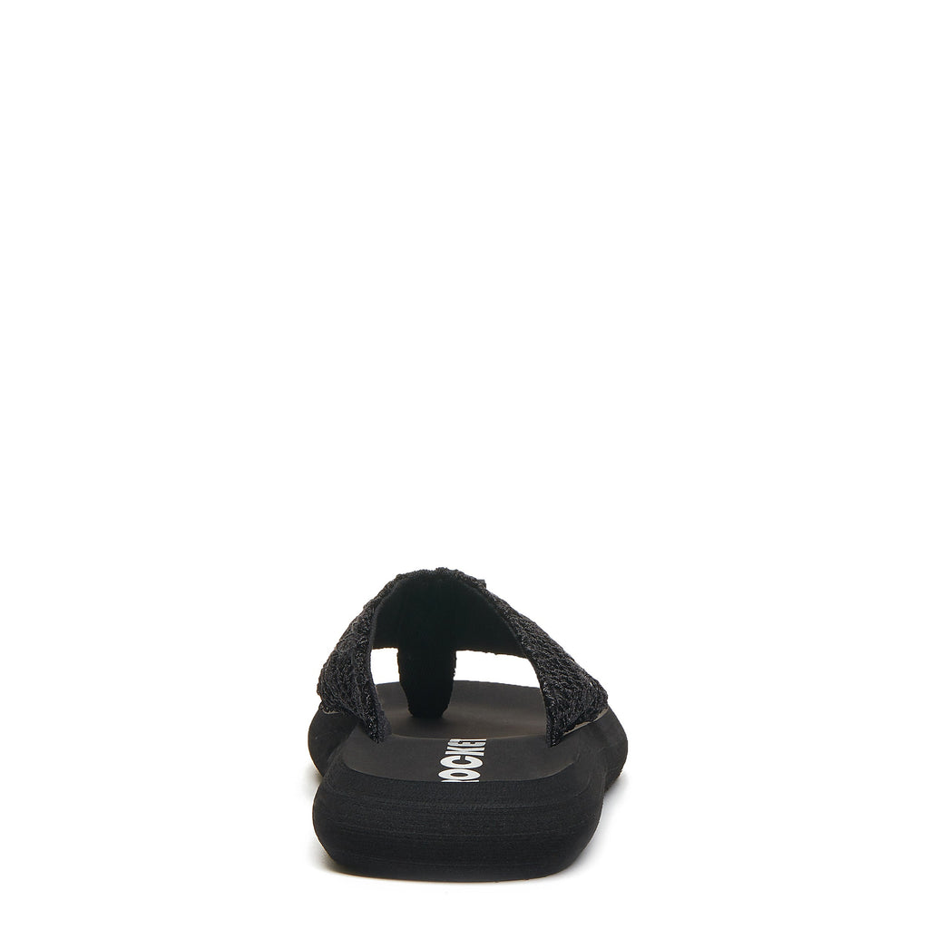Sunset Black Crochet Flip Flop | Black EVA Footbed | comfortable women's flip flop