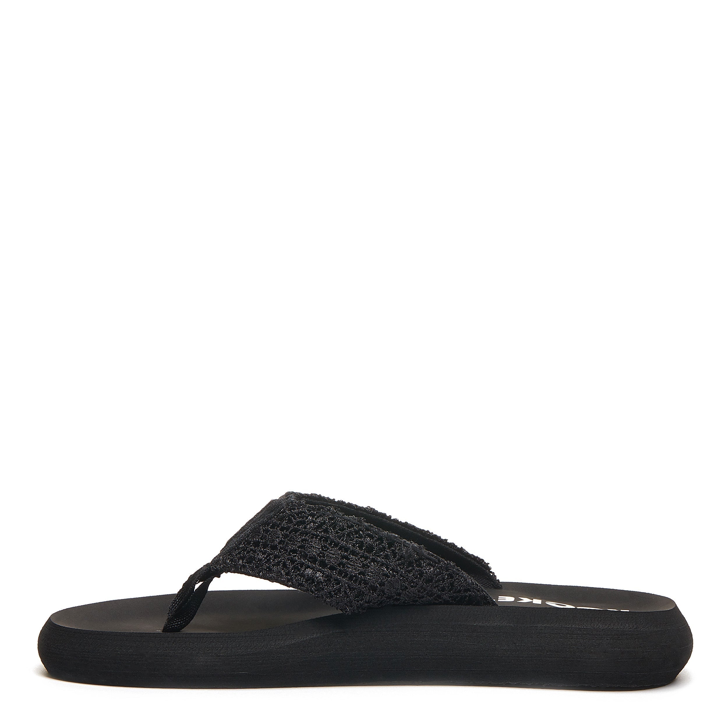Sunset Black Crochet Flip Flop | 1 inch platform | Women's flip flop | Rocket Dog