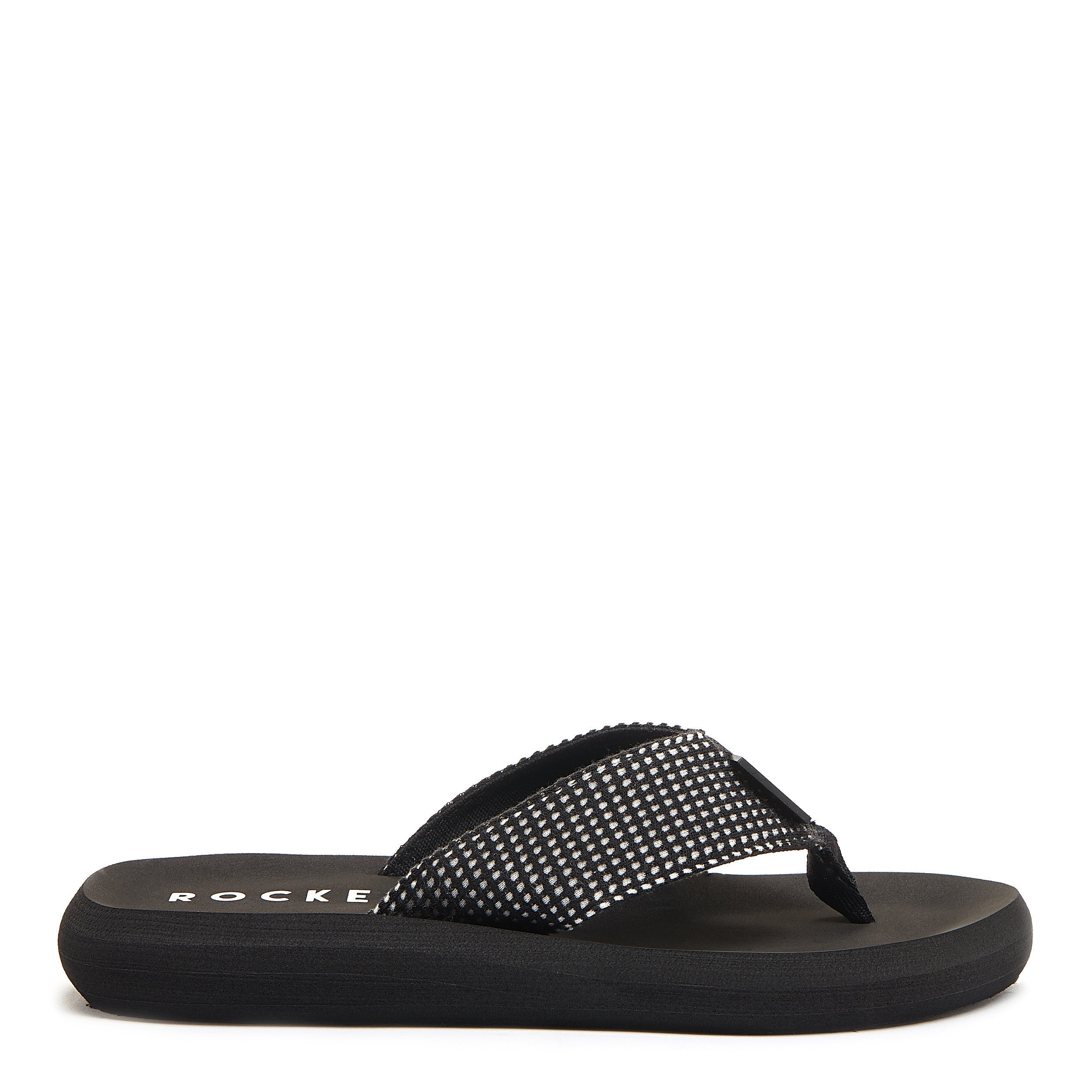 Rocket Dog Spotlight black mesh flip flop, women's casual shoe
