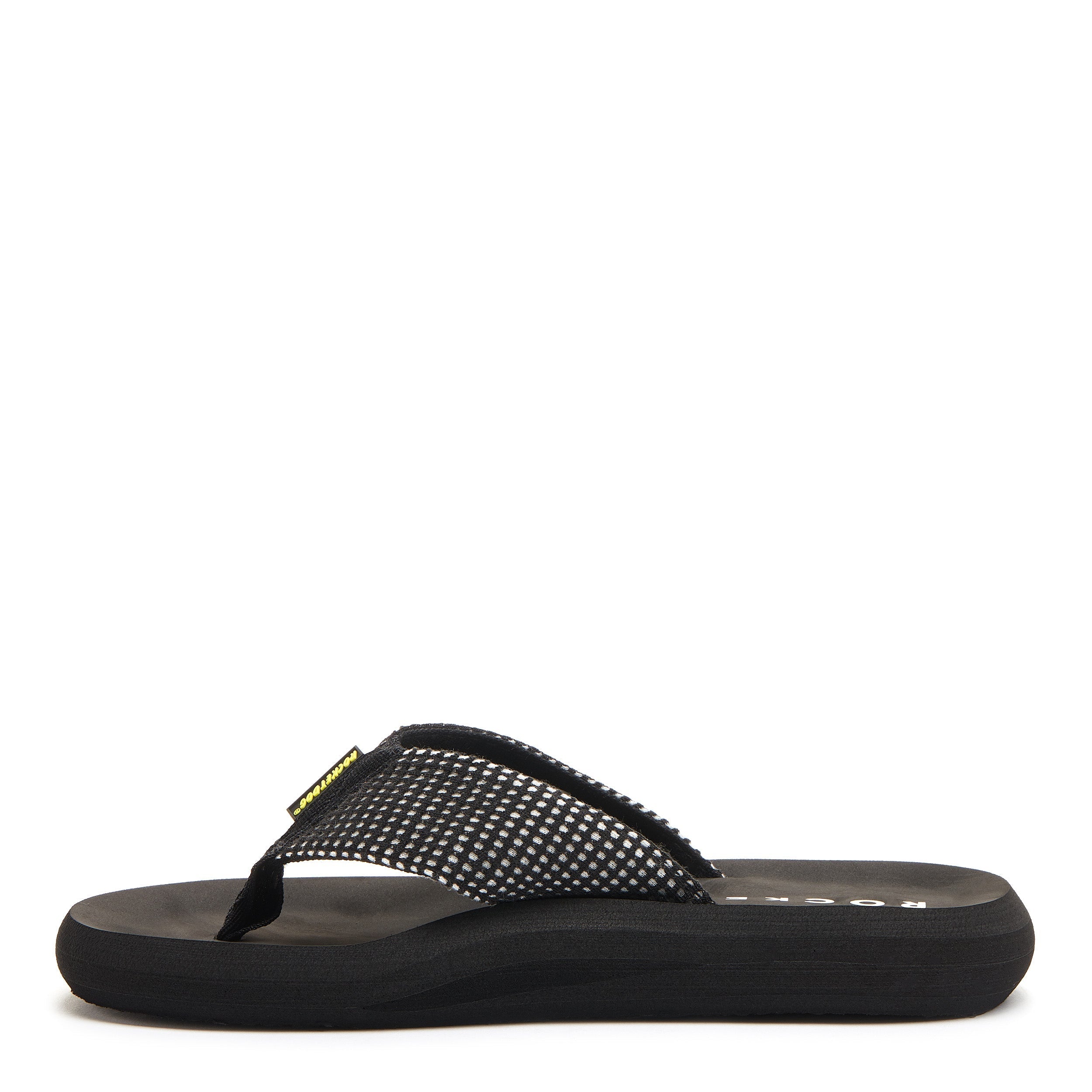 Rocket Dog Spotlight women's black mesh flip flop, casual slip-on