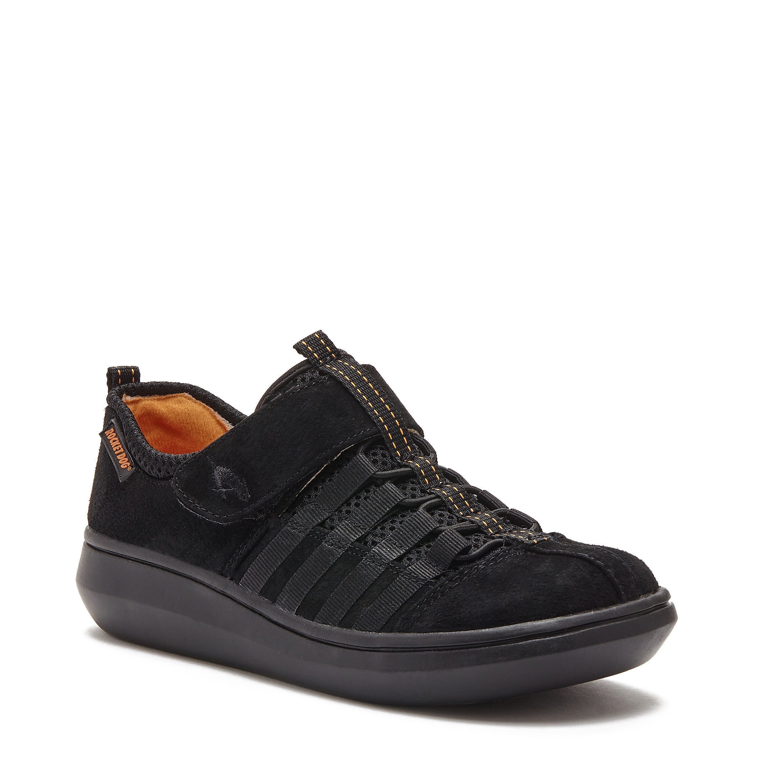 Women's black nubuck sneaker, playful and comfortable – Rocket Dog Stoker