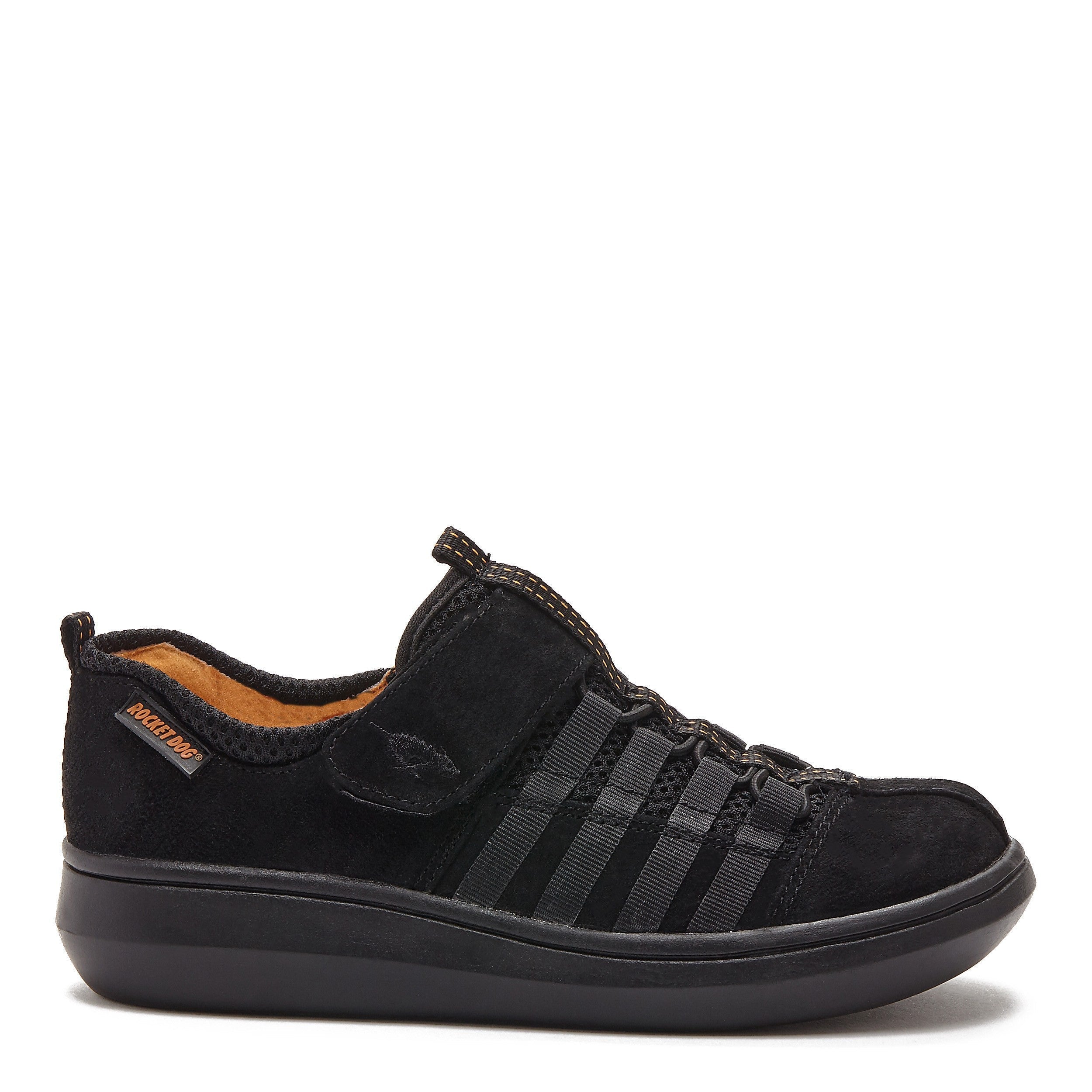 Rocket Dog Stoker black nubuck sneaker, women's playful shoe