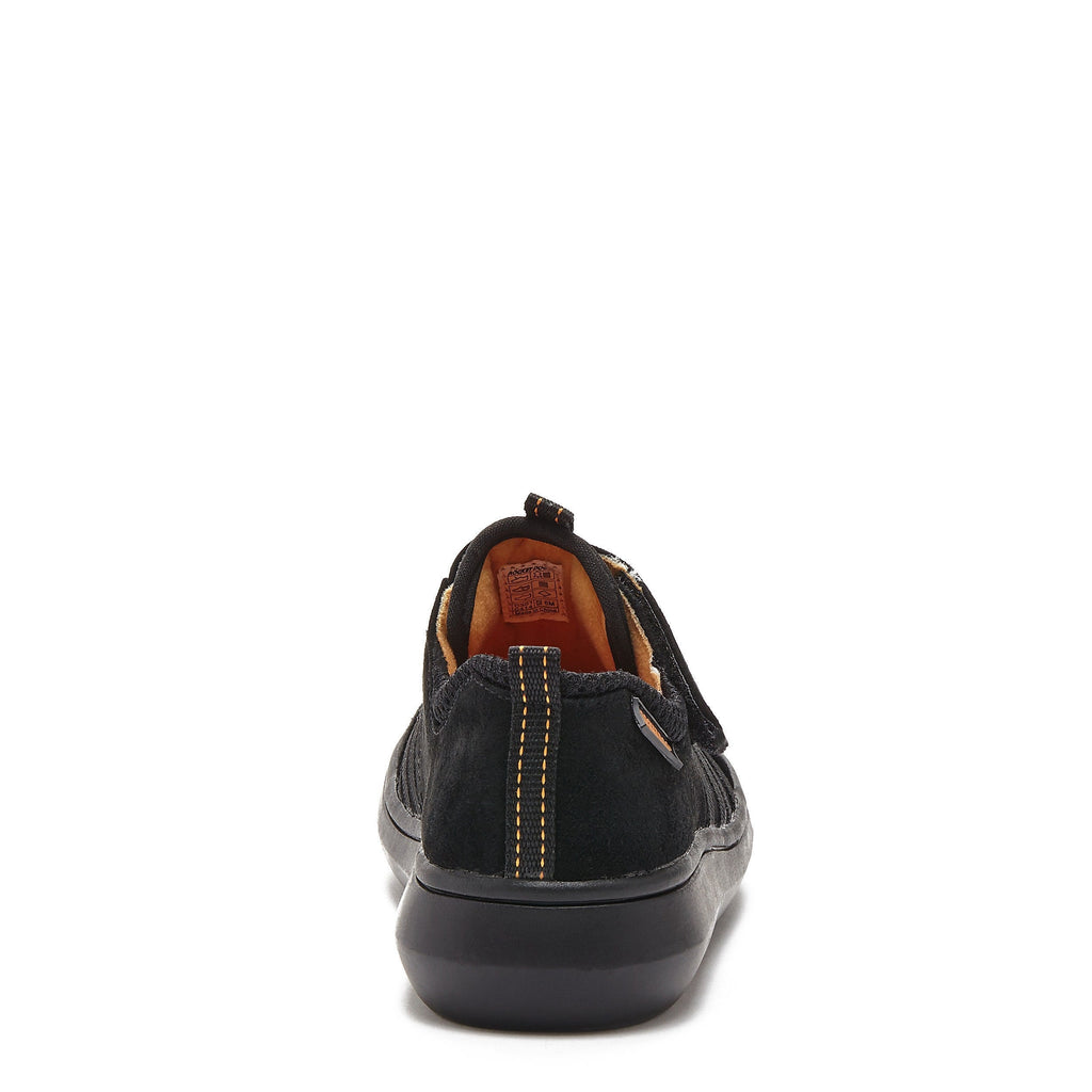 Black nubuck sneaker with cushioned footbed, women's playful style – Rocket Dog Stoker