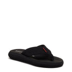 Black webbing flip flop with cushioned footbed, women's casual style – Rocket Dog Sunset