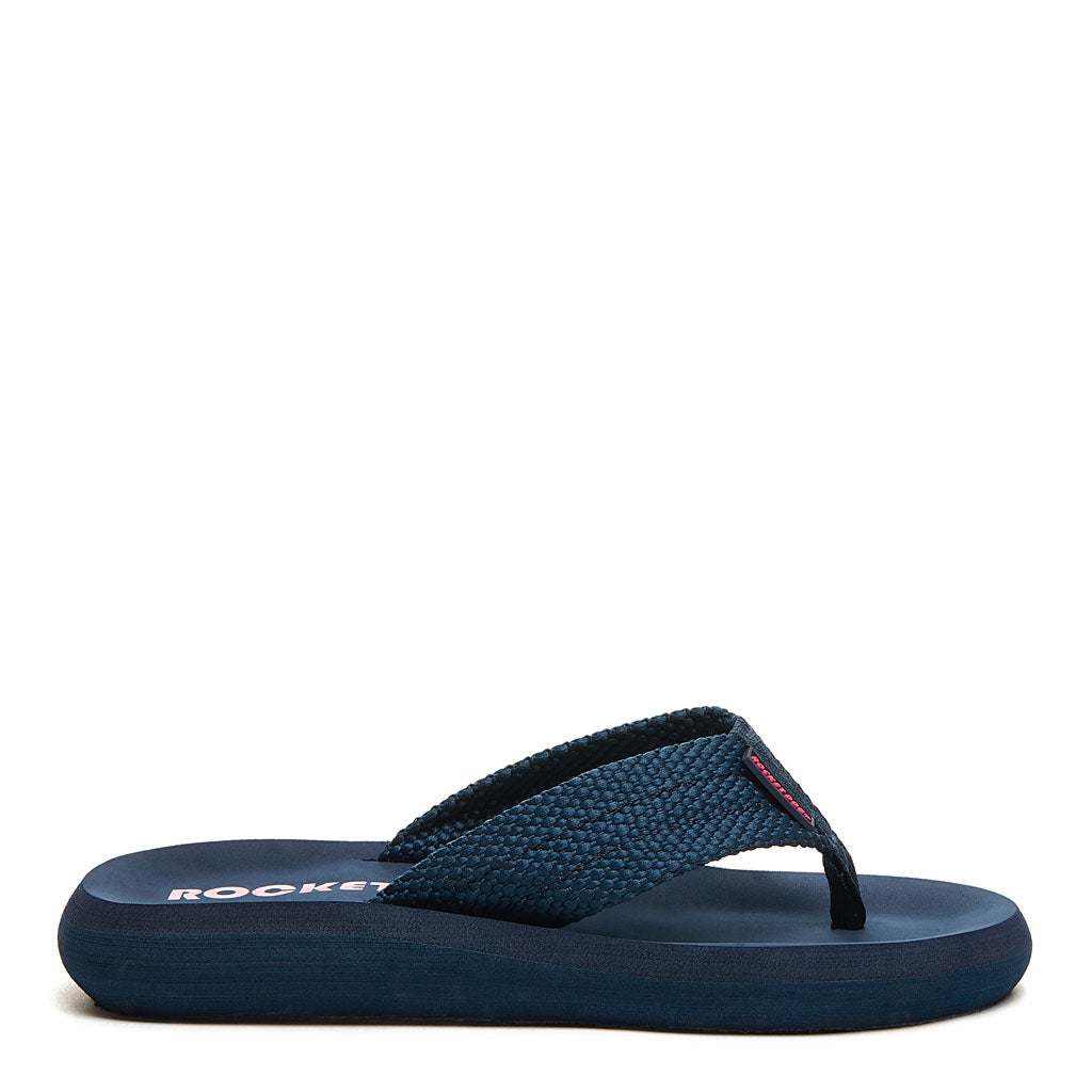 Rocket Dog Sunset navy webbing flip flop, women's casual shoe