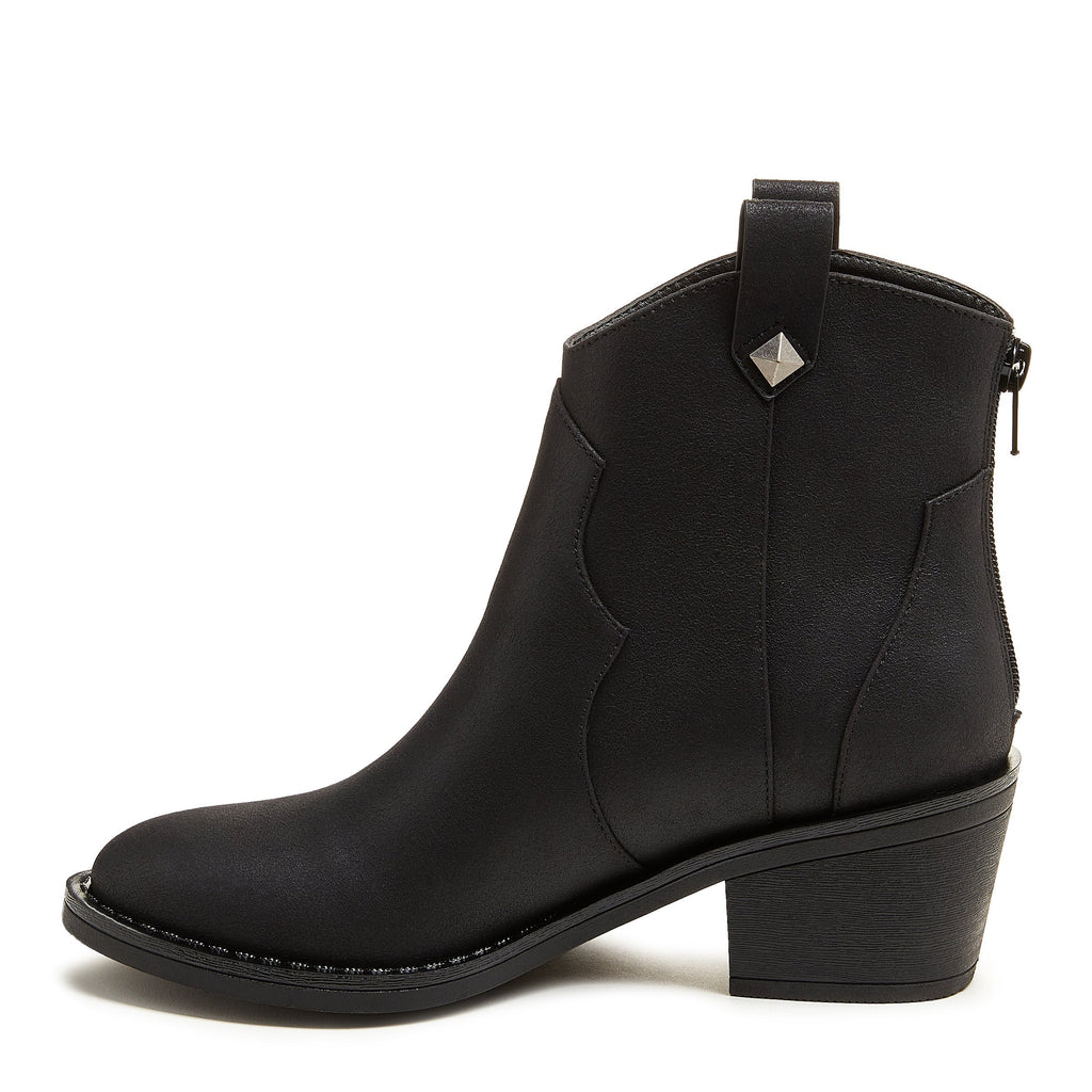 Black western boot with cushioned footbed, women's everyday style – Rocket Dog Yolanda