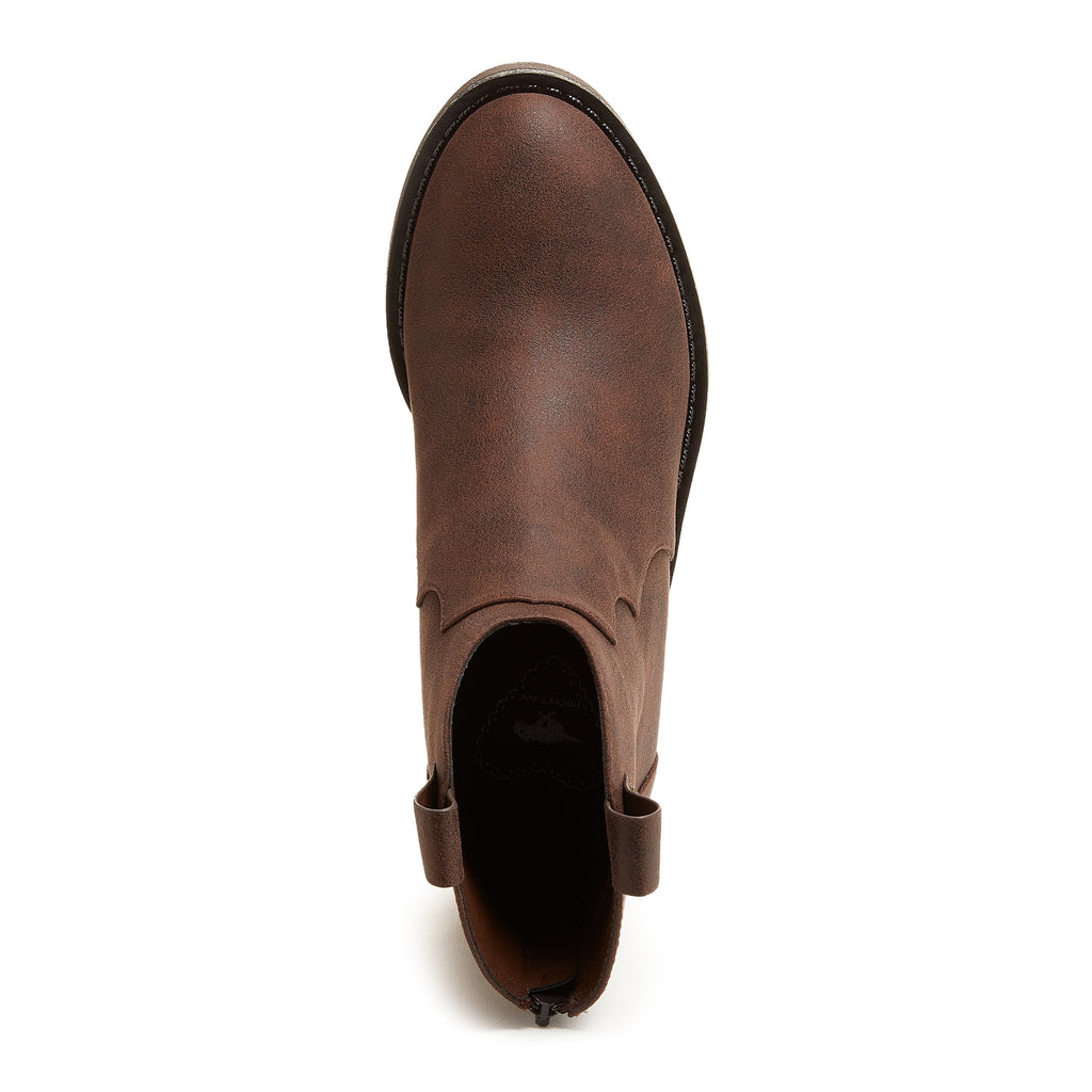 Brown women's western boot with Rocket Dog comfort, everyday style